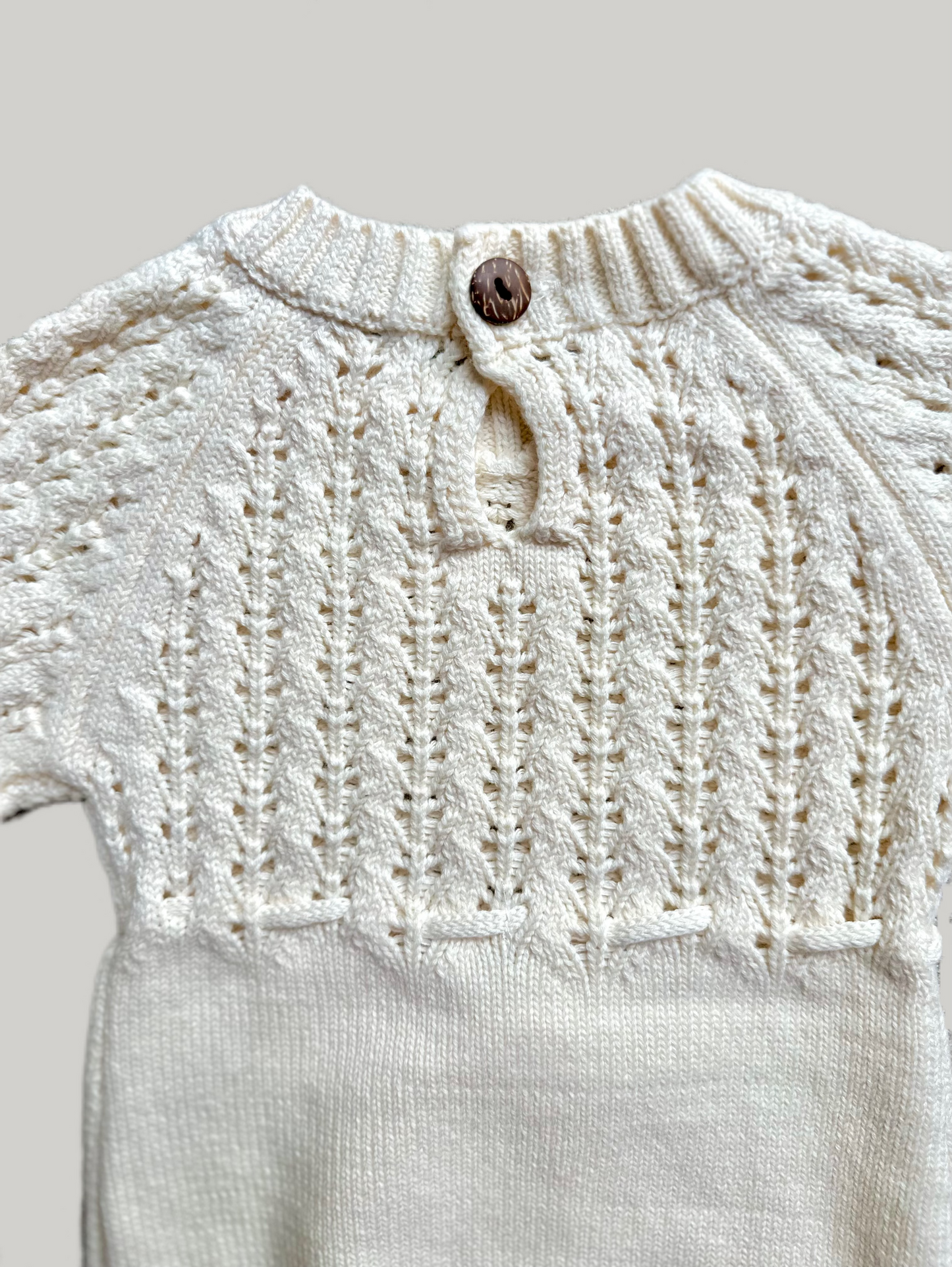Body bébé coton tricot premium unisexe beige Louisa - Mini Giu Paris